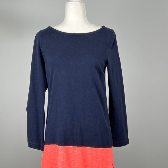 J Crew Maritime Colorblock Navy Peach Dress XS - Picture 4 of 13